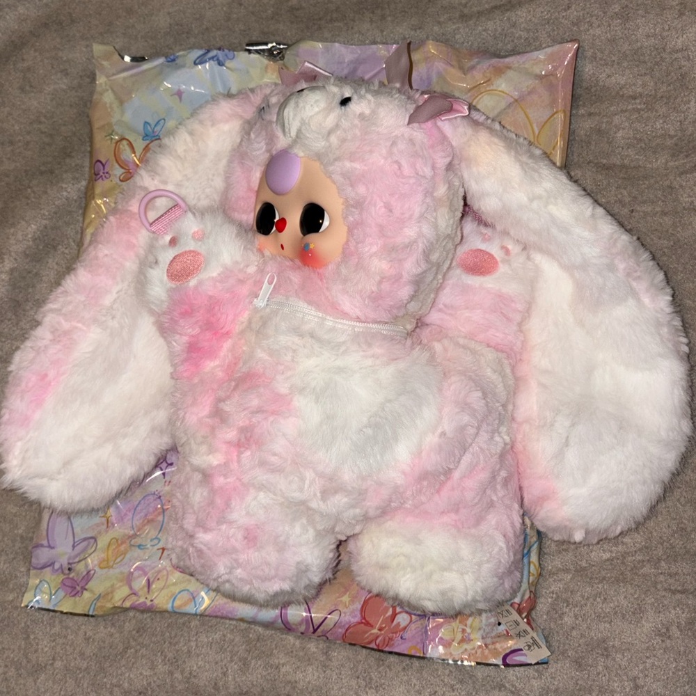 Baby Three 400% Hugging Backpack CONFIRMED Pink Bunny - Picture 4 of 9